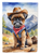 Brussels Griffon Cowboy Welcome Garden Flag