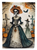 La Catrina Skeleton Spooky Halloween Garden Flag