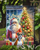 Boxer and Santa Claus Garden Flag