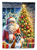 Boxer and Santa Claus Garden Flag