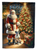 Boxer and Santa Claus Garden Flag