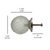 Set of Six White Frosted Glass Faceted Globe Drawer Pull Knobs