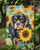 Cavalier Spaniel in Sunflowers Garden Flag