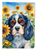 Cavalier Spaniel in Sunflowers Garden Flag
