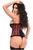 Top Drawer Steel Boned Red Plaid Underwire Curvy Cut Waist Cincher Corset