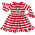 AnnLoren Girls Boutique Red Stripe Christmas Rudolf the Reindeer Swing Dress