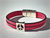 Peace Sign Leather Bracelet