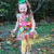 AnnLoren Big Little Girls Hawaiian Hibiscus Tropical Floral Dress & Yellow Leggings Boutique Set