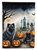 Keeshond Spooky Halloween Garden Flag