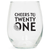 Wine Glass Cheers To Twenty One
