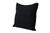 Set of Two 20" Black Cotton Throw Pillows with Fringe