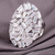 Confetti Cocktail Rings Baguettes On Rose Gold and Silver Plated