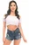 Red Short Sleeve Peasant Top