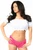 Red Short Sleeve Peasant Top