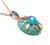925 Sterling Silver Resin Circle Pendant