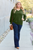 Basic Bae Full Size V-Neck Lantern Sleeve Blouse