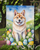 Akita Easter Egg Hunt Garden Flag