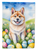 Akita Easter Egg Hunt Garden Flag