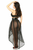 Fishnet & Faux Leather High Low Skirt