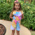 AnnLoren Big Little Girls Shorts Jumpsuit Summer One Piece Outfit