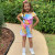 AnnLoren Big Little Girls Shorts Jumpsuit Summer One Piece Outfit