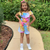 AnnLoren Big Little Girls Shorts Jumpsuit Summer One Piece Outfit