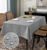 Grey PEVA Vinyl Tablecloth With Flannel Backing Table Cover