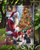 Boston Terrier and Santa Claus Garden Flag