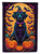 Black Labrador Retriever Witchy Halloween Garden Flag