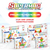 Tinamiri Supermag - Multicolor 60 - Magnetic Building Set, 1000 Piece Jigsaw Puzzle