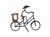Asian Style Bicycle Card Holder
