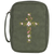 Bible Case Embroidered Cross Green XLrg