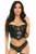 Top Drawer Faux Leather Bustier Top with Clasp