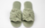 Women's Indoor Twist Ribbon Plus Open Toe House Slippers
