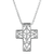 Silver Plated Mini Filigree Box Cross Necklace