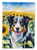 Border Collie in Sunflowers Garden Flag