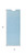 40" Light Blue Geometric Tiles Non Slip Bathtub Mat