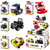 Builder Cars Building Brick Display Set, x2 of each kit