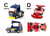 Builder Cars Building Brick Display Set, x2 of each kit