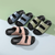Women's Cushioned Two Strap Footbed Lightweight Open Toe Slide Sandals