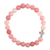 Bracelet Red Aventurine Stone With Cross