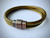 Men's Industrial Leather Bracelet with Antique Silver/Brass/Copper Clasp