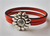 Children's Flower Leather Bracelet (Silver or Brass)