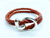 Smooth Leather with Brass/Silver Buckle Bracelet