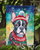 Boston Terrier Christmas Garden Flag