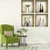 Set of Four Ivy Faux Niche 3D Peel and Stick Wall Decals