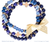 Bracelet Triple Crosses Navy Beads