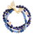 Bracelet Triple Crosses Navy Beads