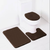 Blush 2 Piece Striped Fake Fur Rabbit Bathroom Bath Mat
