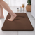 Blush 2 Piece Striped Fake Fur Rabbit Bathroom Bath Mat